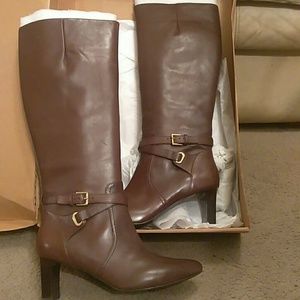Ralph Lauren brown leather boots